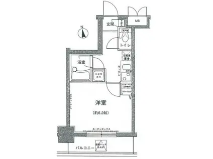パレステュディオ文京南(1K/2階)の間取り写真