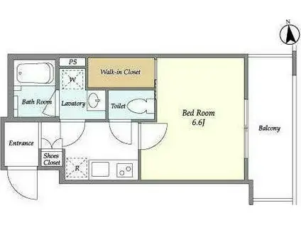 ヴェルメリオ本所(1K/10階)の間取り写真