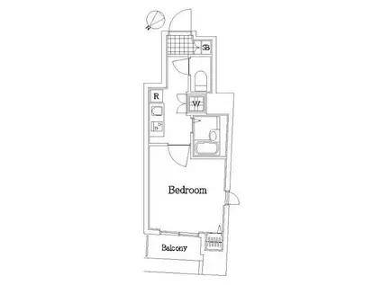 スカイコートヌーベル入谷(1K/10階)の間取り写真