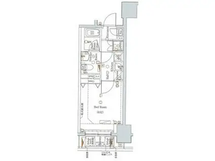 ブレシア銀座イースト(1K/3階)の間取り写真