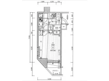 ライフガーデン西日暮里(1K/5階)の間取り写真