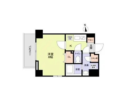 ルーセントK台東(1K/5階)の間取り写真