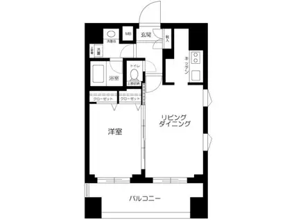 ルーブル両国(1LDK/8階)の間取り写真
