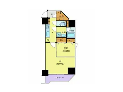 プレール・ドゥーク両国Ⅳ(1LDK/4階)の間取り写真