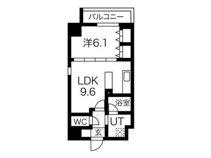 プレール・ドゥーク菊川(1LDK/2階)の間取り写真