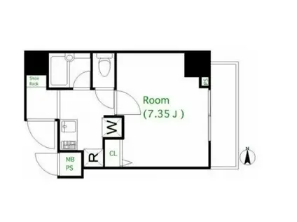 SIN-CITY錦糸町(1K/5階)の間取り写真