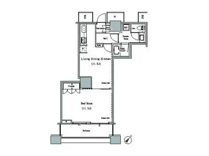 THE TOKYO TOWERS MIDTOWER(1LDK/22階)の間取り写真