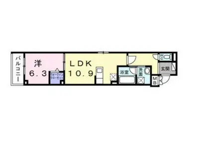 CREVANCE亀戸(1LDK/1階)の間取り写真