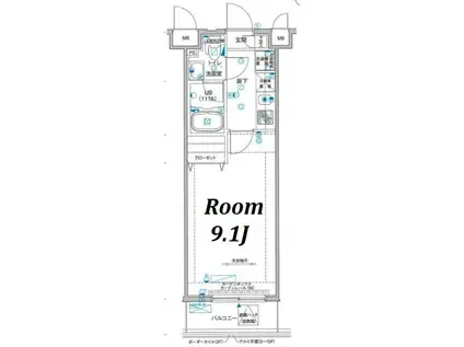 グランフォース大島(1K/7階)の間取り写真