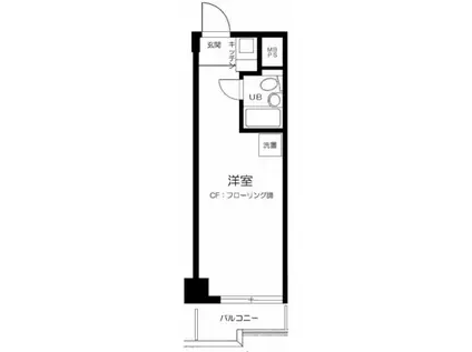 日本橋ニューシティダイヤモンドパレスB棟(ワンルーム/5階)の間取り写真