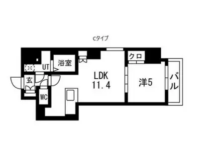 TRADIS秋葉原(1LDK/5階)の間取り写真