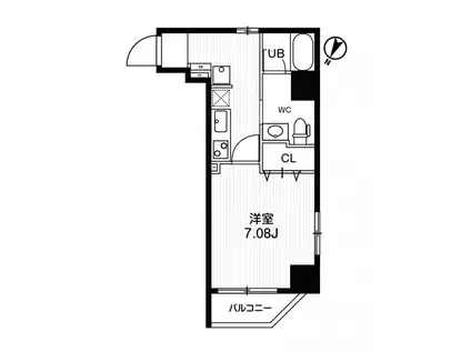 ブランセ森下(1K/5階)の間取り写真