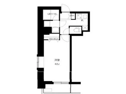 T&G神田マンション(1K/13階)の間取り写真