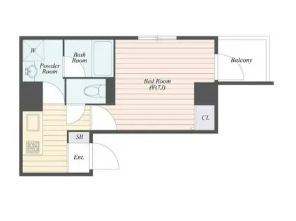 BCITY両国(1K/7階)の間取り写真