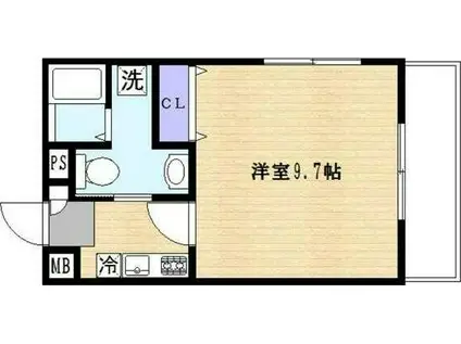 ラヴィエント押上ST(1K/2階)の間取り写真