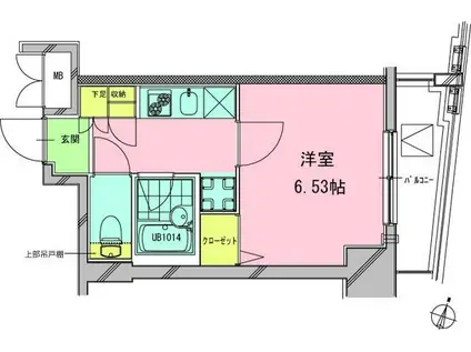 本郷エーワン東大前(1K/9階)の間取り写真
