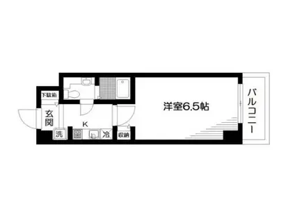 シャイン小石川(1K/3階)の間取り写真