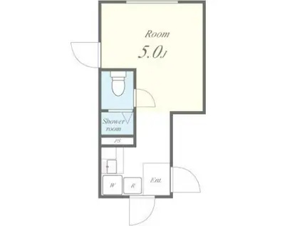 レジデンストーキョー北上野(ワンルーム/4階)の間取り写真