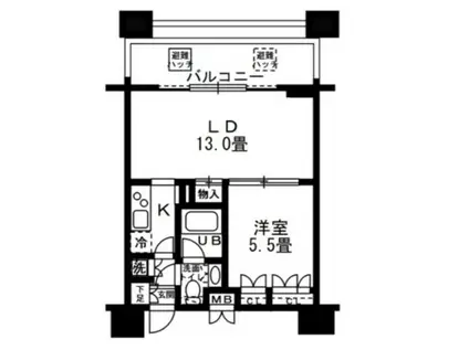 レジディア錦糸町(1LDK/12階)の間取り写真