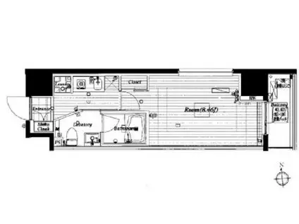 ビバリーホームズ秋葉原(1K/8階)の間取り写真