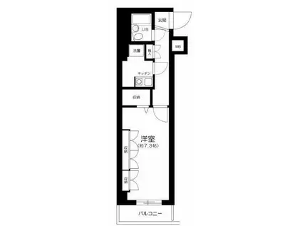 ライオンズマンション立石(1K/3階)の間取り写真