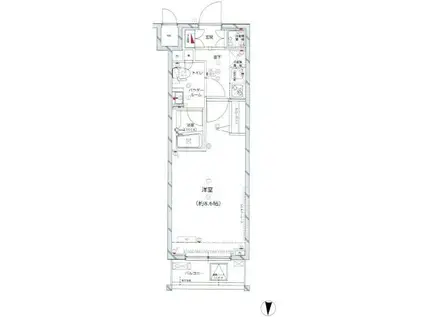TRADIS浅草橋(1K/10階)の間取り写真