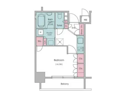 レジディア浅草橋(1K/3階)の間取り写真