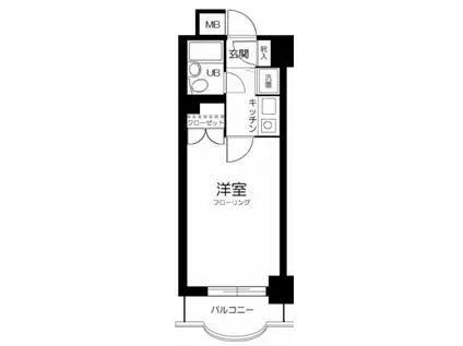 木下ダイヤモンドパレス(1K/6階)の間取り写真