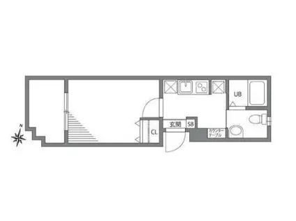 シャリオ押上 旧プチグランデシャリオ(1K/3階)の間取り写真