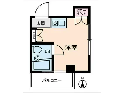 ダイヤモンドレジデンス西日暮里第三(ワンルーム/3階)の間取り写真
