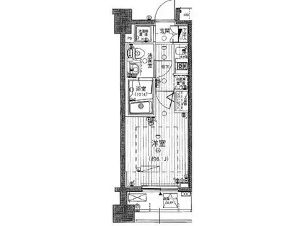 ガーラ・ステーション菊川(1K/3階)の間取り写真
