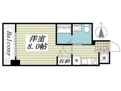 リアナ北斎アベニュー(1K/5階)の間取り写真