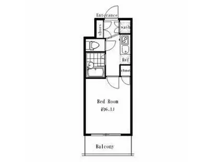 シンシア護国寺(1K/2階)の間取り写真
