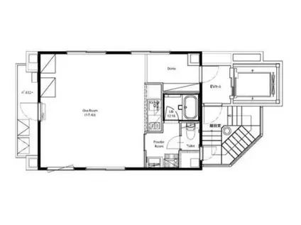 MOGARO GINZA(ワンルーム/4階)の間取り写真