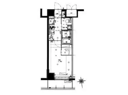 ハーモニーレジデンス神楽坂(1K/5階)の間取り写真