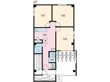 TCRE文京白山(ワンルーム/1階)の間取り写真
