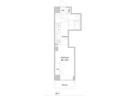 スターライト浅草(1K/6階)の間取り写真