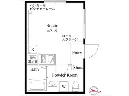 CASA PIAZZA錦糸町(ワンルーム/3階)の間取り写真