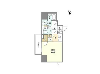 シェフルール新御徒町2(1K/10階)の間取り写真