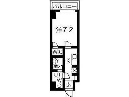 プレール・ドゥーク菊川(1K/5階)の間取り写真