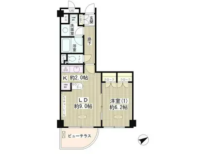 LAPYUTA(1LDK/7階)の間取り写真