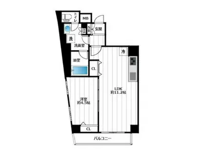 プレセダンヒルズ向島イースト(1LDK/3階)の間取り写真