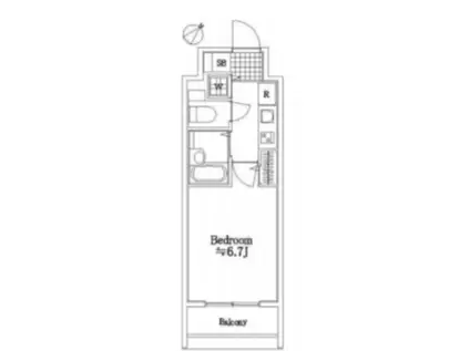 ガラ・ステージ日本橋茅場町(1K/4階)の間取り写真