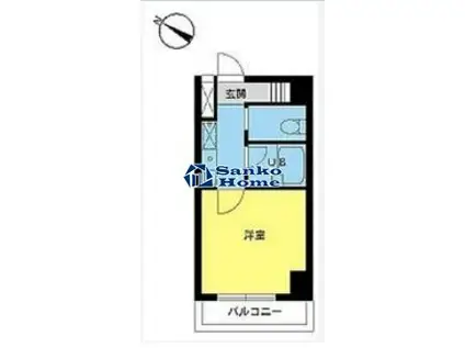 スカイコート日本橋人形町第2(1K/5階)の間取り写真