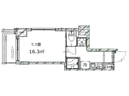 エマーレ日本橋富沢町(1K/4階)の間取り写真