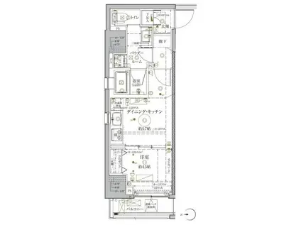 クレイシア秋葉原ラグゼスウィート(1DK/3階)の間取り写真