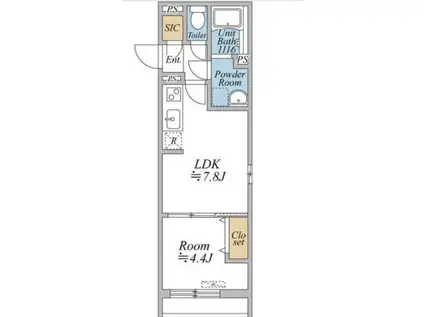 リブリ・曳舟(1LDK/3階)の間取り写真