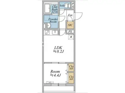 リブリ・曳舟(1LDK/2階)の間取り写真