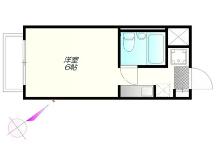 ノーブルイズミ(ワンルーム/2階)の間取り写真