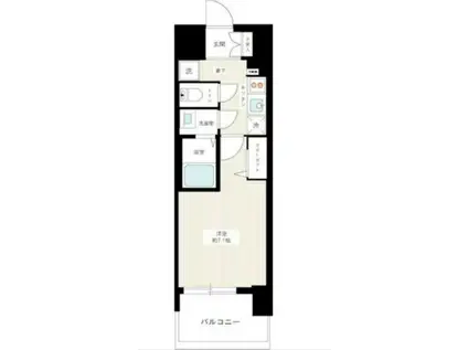 プレサンスジェネ浅草ウエスト(1K/5階)の間取り写真